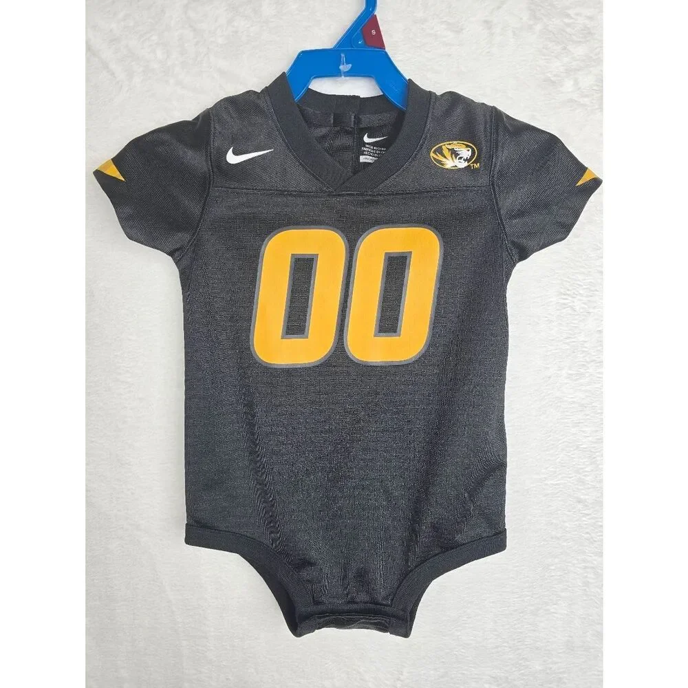 Nike Missouri Tigers Baby Jersey Onesie 18M Black Gold Football NWOT